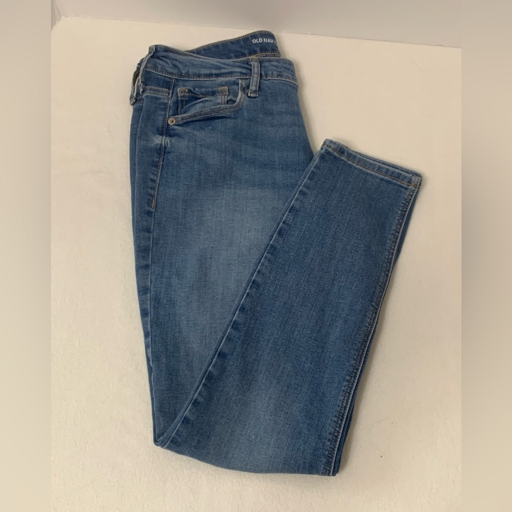 OLD NAVY MID RISE ROCKSTAR SUPER SKINNY JEANS - SZ 10 SHORT